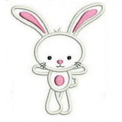 Stickserie Osterfreunde Hasi hüpf Appli